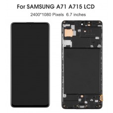 หน้าจอ LCD พร้อมทัชสกรีน - Samsung A71 / A715F / งานแท้ + เฟรมหน้า
